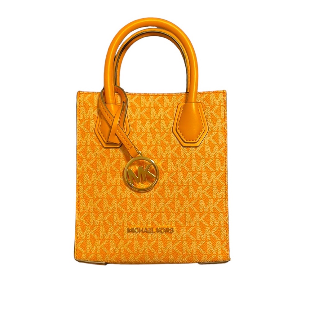 Michael Kors Mercer Shopper Tote XS Logo and Leather Crossbody SO Honeyc…